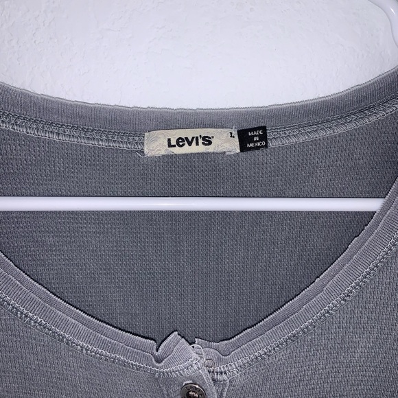 Levi’s Soft Cotton Henley Grey Large - Picture 3 of 7